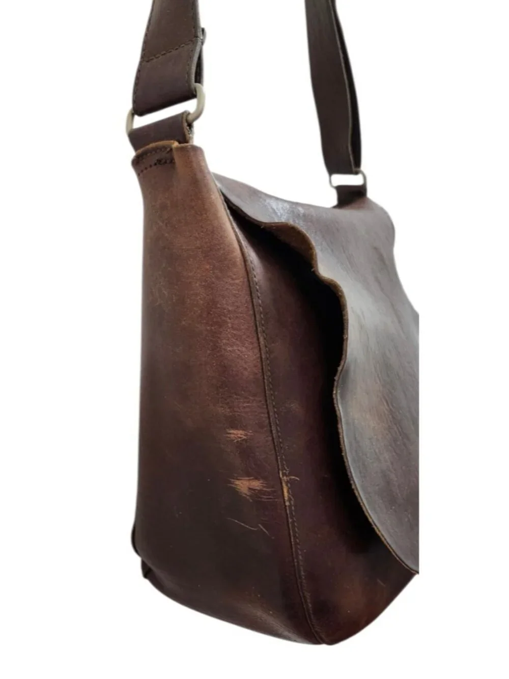m0851 Leather Crossbody Bag Brown Distressed Vintage Messenger Canada Unisex